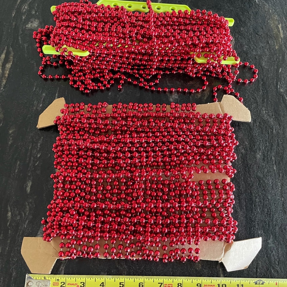 Red Beaded Garland